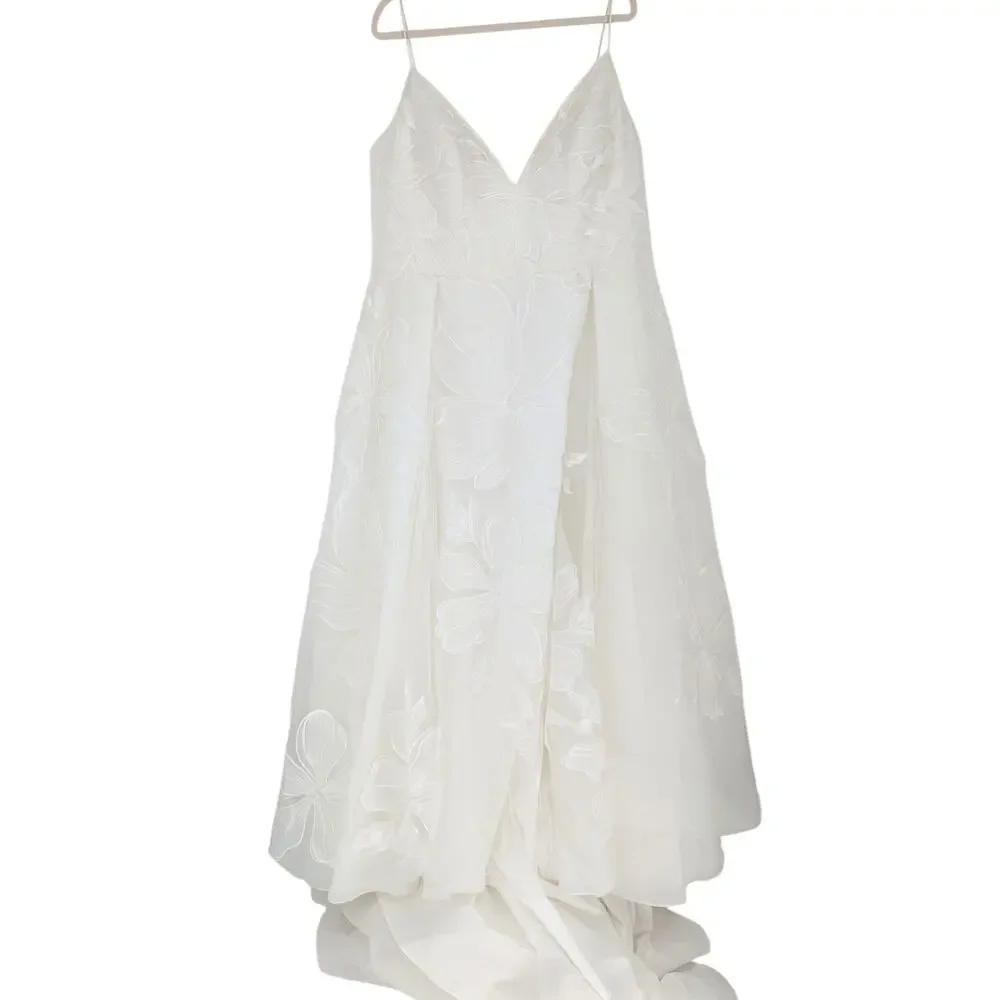 Wtoo by Watters Romy Floral Wedding Dress Anthropologie Plus Size 22W - Picture 2 of 5